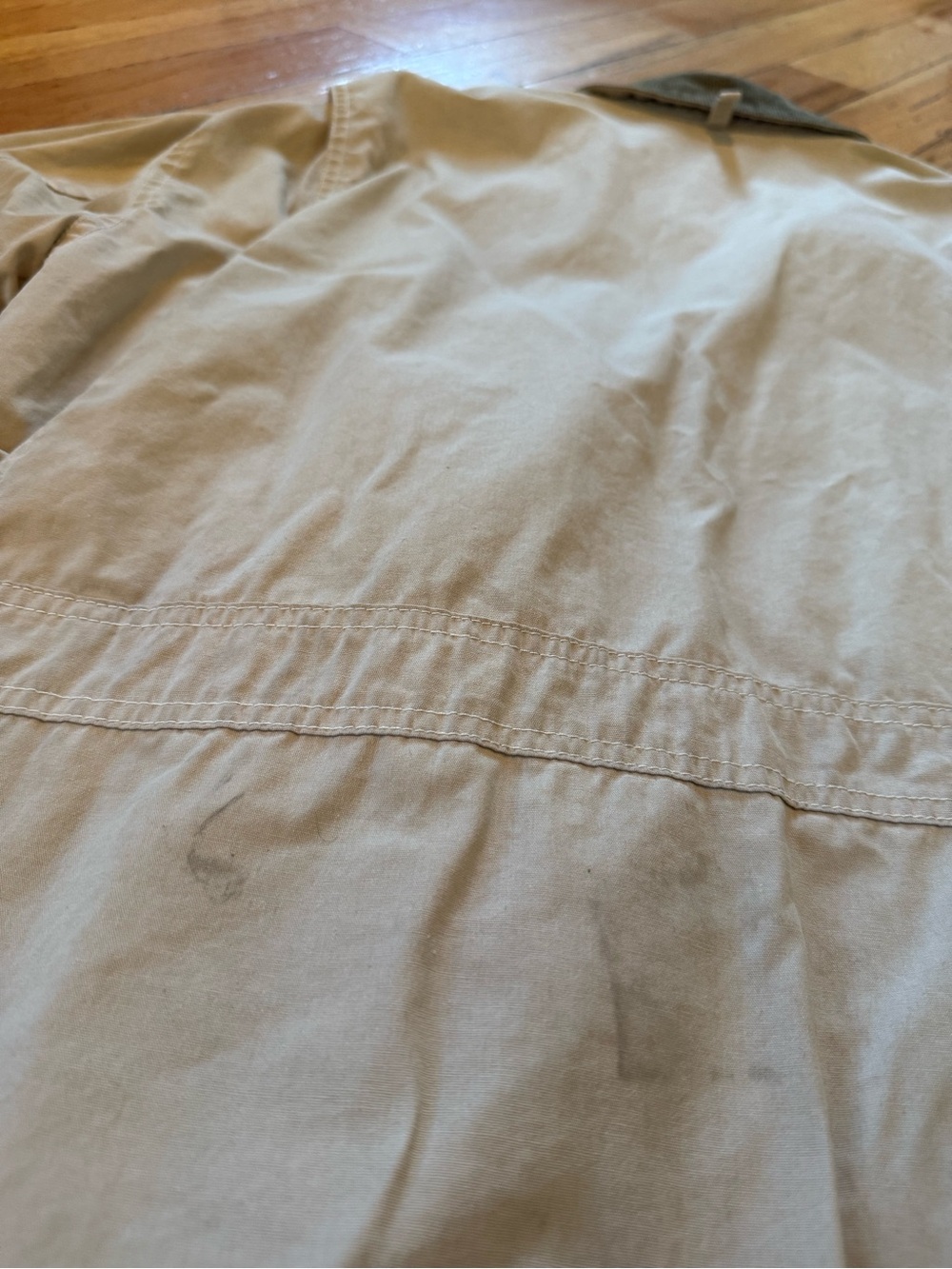 Vtg J. Crew Oarsman Corduroy Collar Barn Jacket Chore Coat Field Men’s Sz M Tan - Picture 10 of 16
